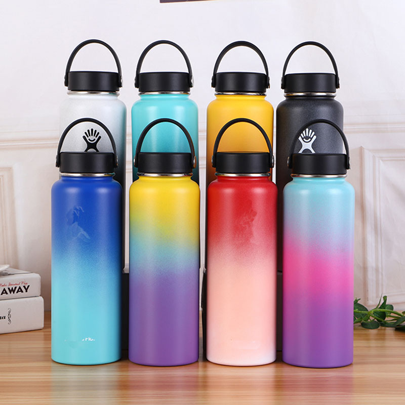 950ml / 1200ml Gradient Stainless Steel Vacuum Insulated Thermos Water Bottle (multi-colour)