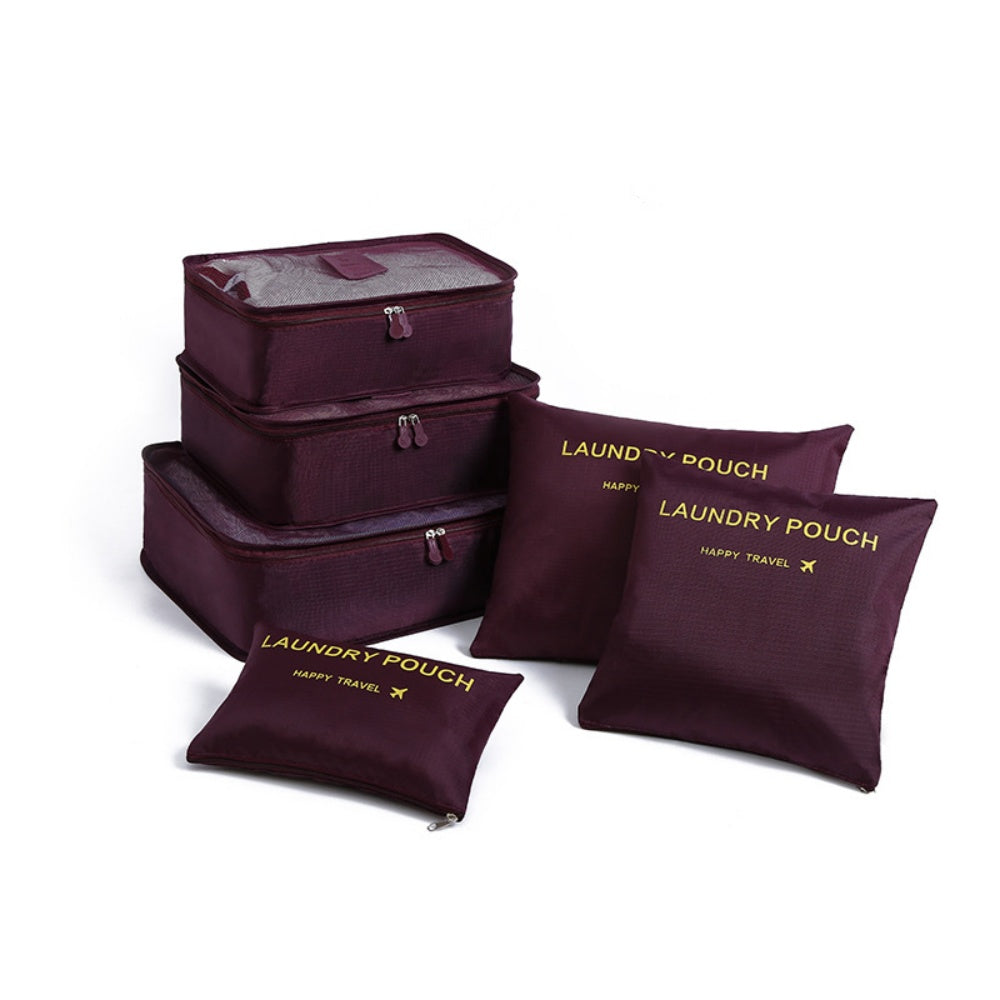 6 Pack Travel Packing Organiser – Waterproof Storage Organiser Set (3 cubes, 3 bags)
