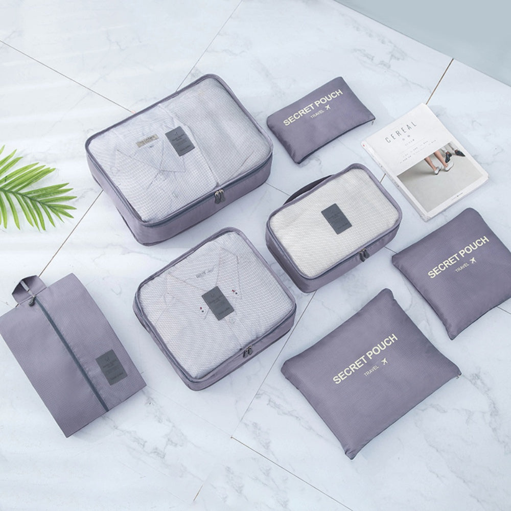 6 Pack Travel Packing Organiser – Waterproof Storage Organiser Set (3 cubes, 3 bags)