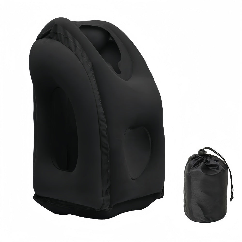 Portable Inflatable Travel Pillow with Chin Support – Ergonomic Comfort for Travel, Office & Home