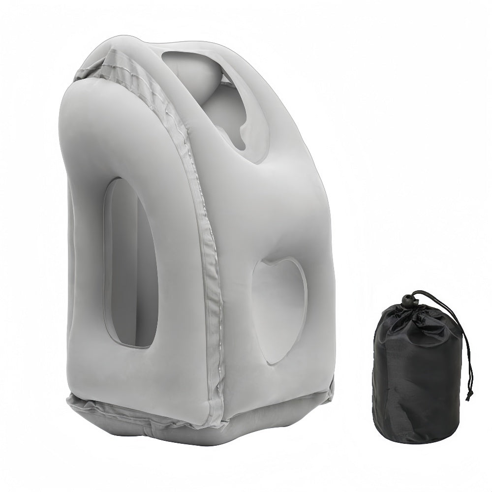 Portable Inflatable Travel Pillow with Chin Support – Ergonomic Comfort for Travel, Office & Home