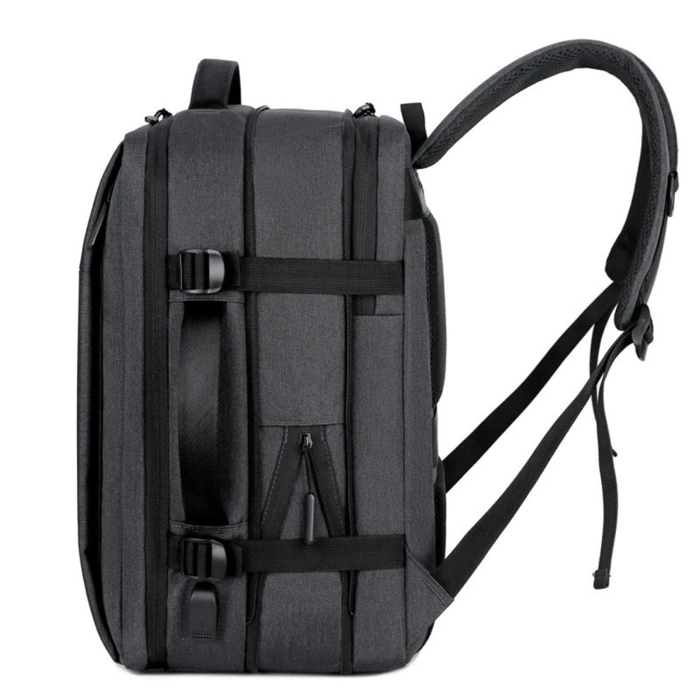 Expandable Travel Backpack with USB Port – Waterproof & Large Capacity