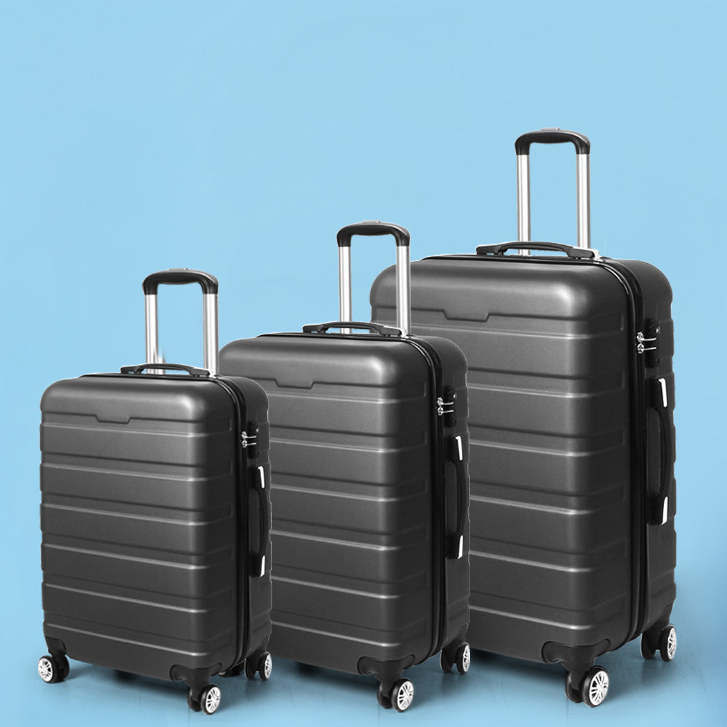 Slimbridge 3PC Luggage sets Suitcase Dark Grey-1919892861051080711