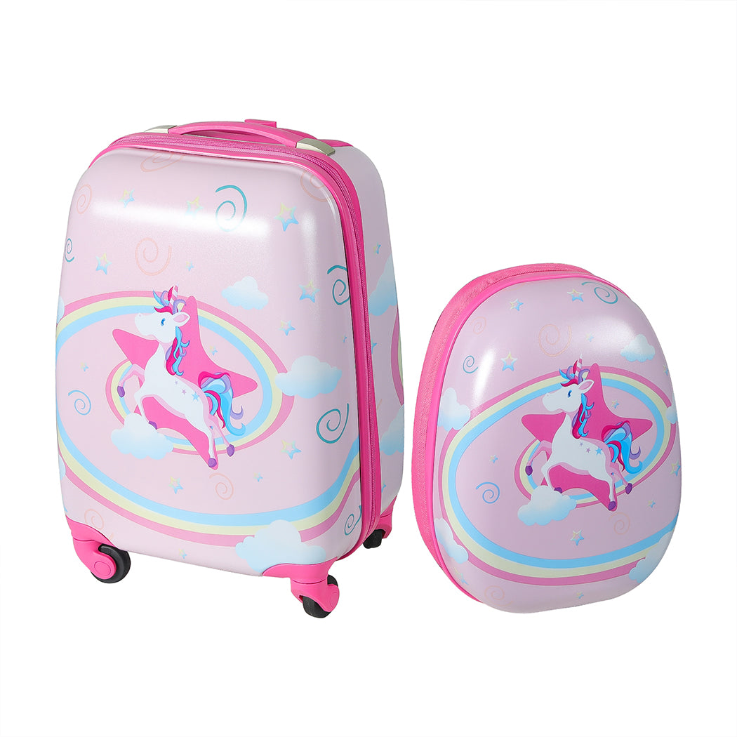 BoPeep 16''13'' 2PCS Kids Luggage Set Unicorn-1910113157754523648