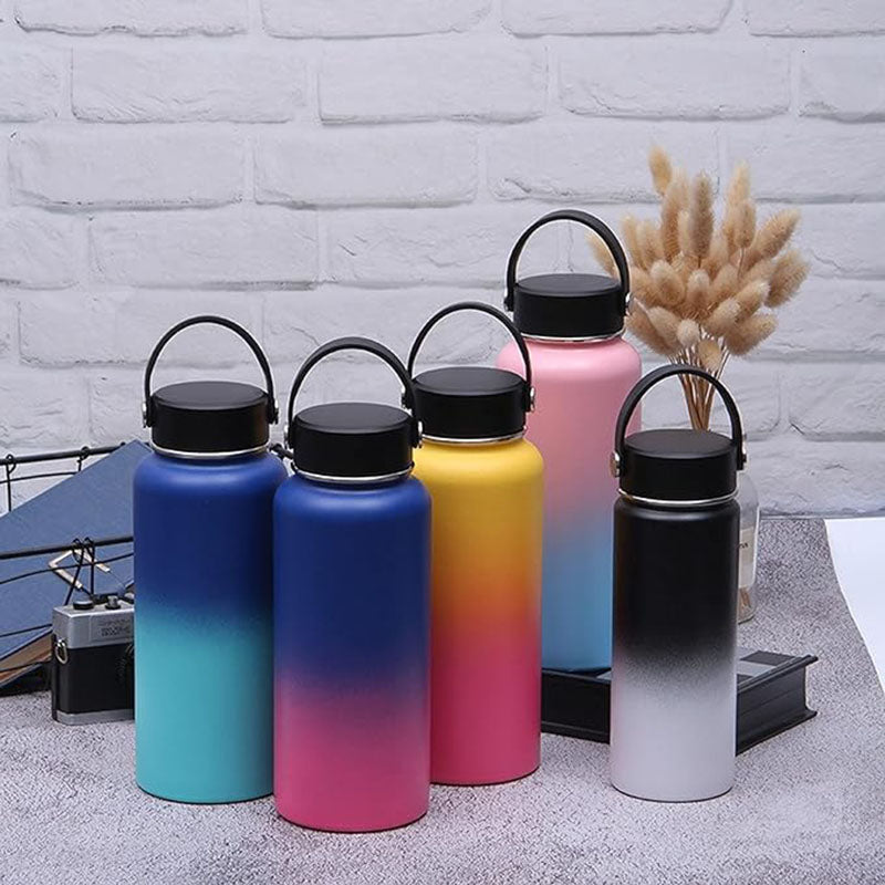 950ml / 1200ml Gradient Stainless Steel Vacuum Insulated Thermos Water Bottle (multi-colour)