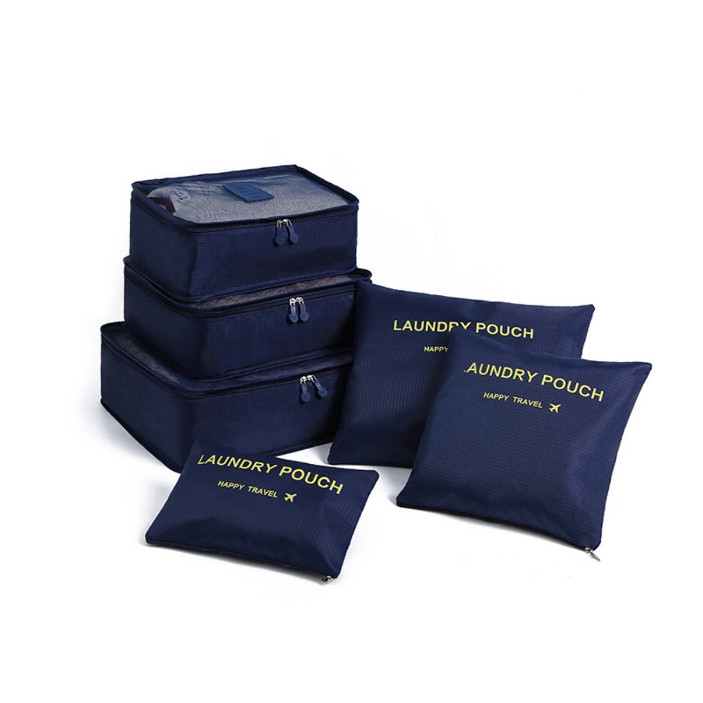 6 Pack Travel Packing Organiser – Waterproof Storage Organiser Set (3 cubes, 3 bags)