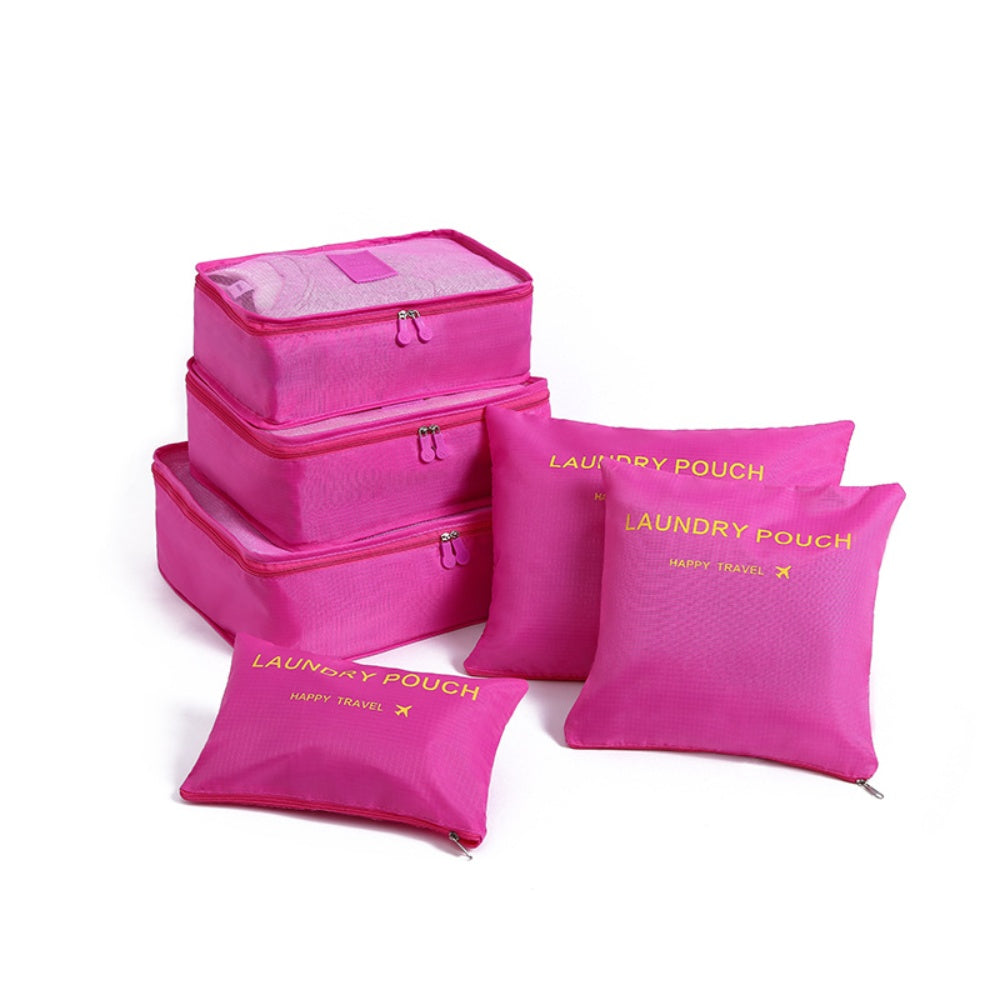 6 Pack Travel Packing Organiser – Waterproof Storage Organiser Set (3 cubes, 3 bags)