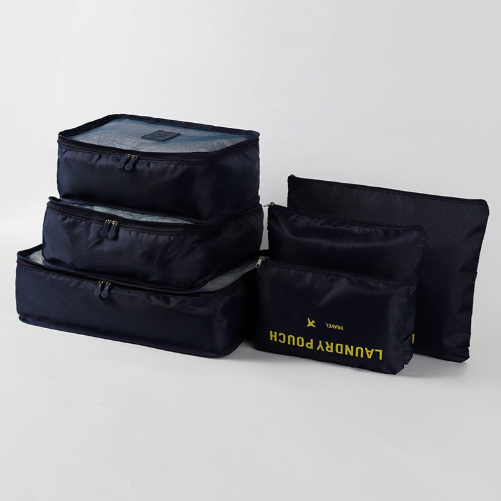 6 Pack Travel Packing Organiser – Waterproof Storage Organiser Set (3 cubes, 3 bags)