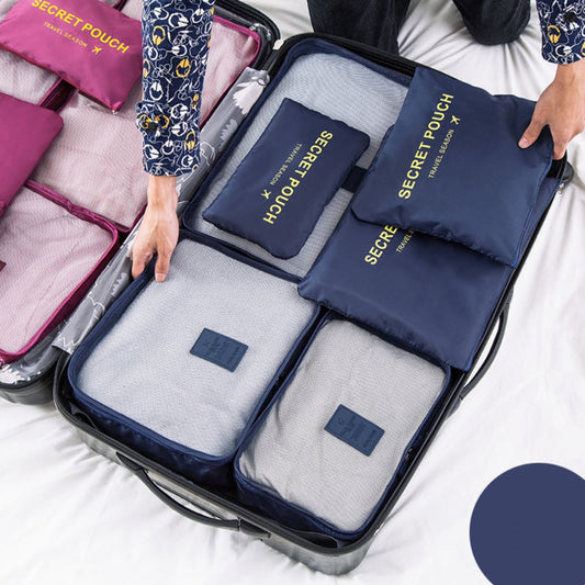 6 Pack Travel Packing Organiser – Waterproof Storage Organiser Set (3 cubes, 3 bags)