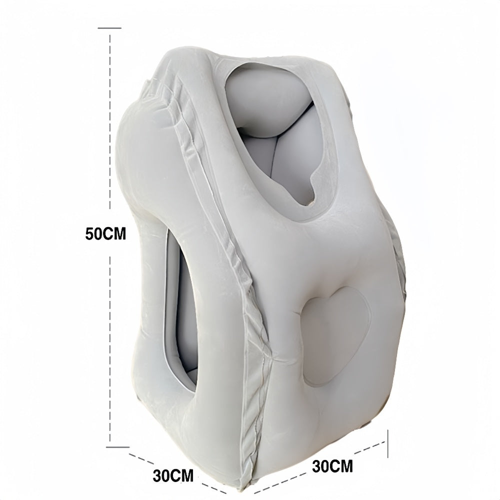 Portable Inflatable Travel Pillow with Chin Support – Ergonomic Comfort for Travel, Office & Home