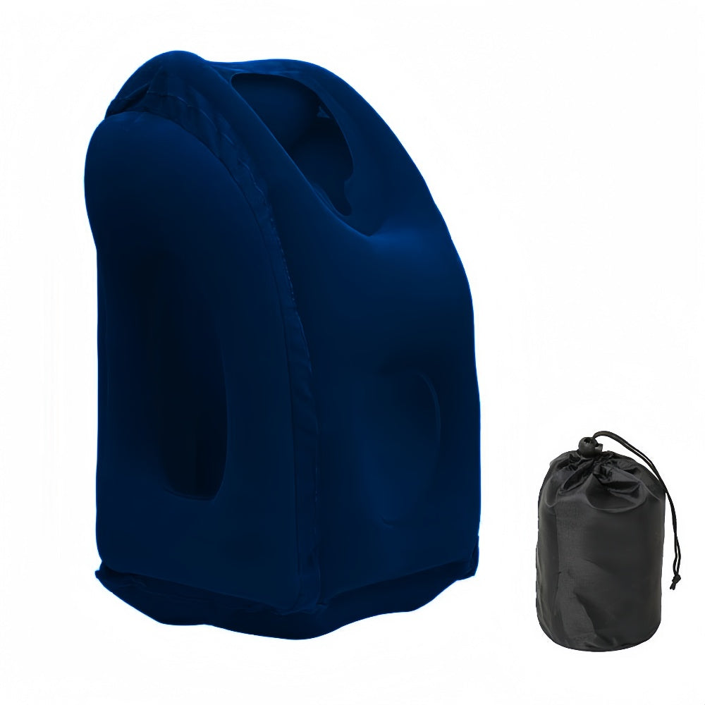 Portable Inflatable Travel Pillow with Chin Support – Ergonomic Comfort for Travel, Office & Home
