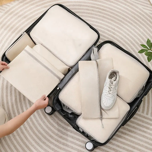 6-Piece Compression Packing Cube Set – Space-Saving Travel Storage Bags