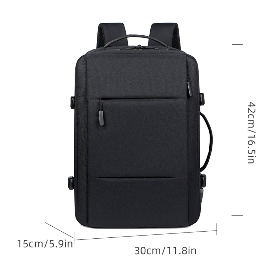 Expandable Travel Backpack with USB Port – Waterproof & Large Capacity