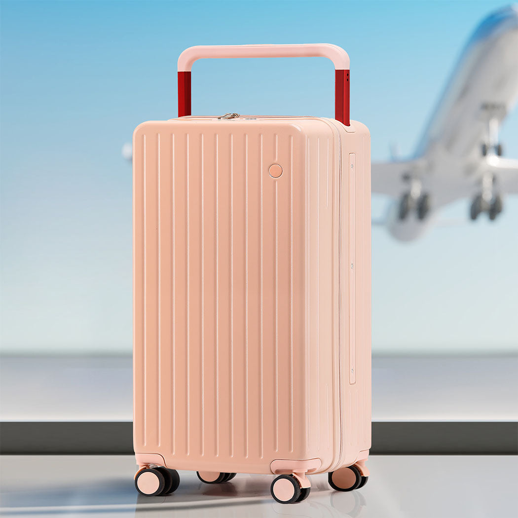Slimbridge 26" Luggage Wide Handle Hard Case Pink-1910112245883473926