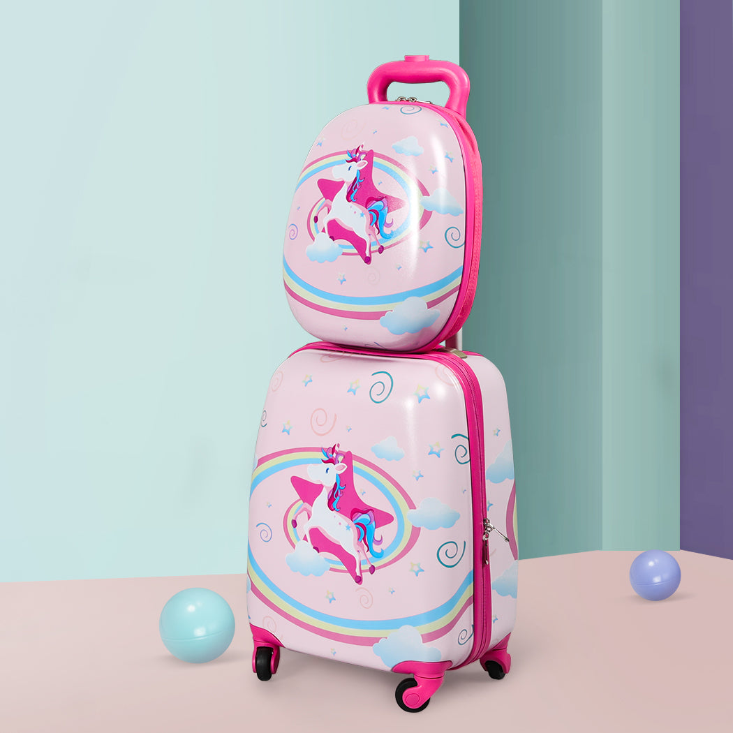 BoPeep 16''13'' 2PCS Kids Luggage Set Unicorn-1910113157754523654