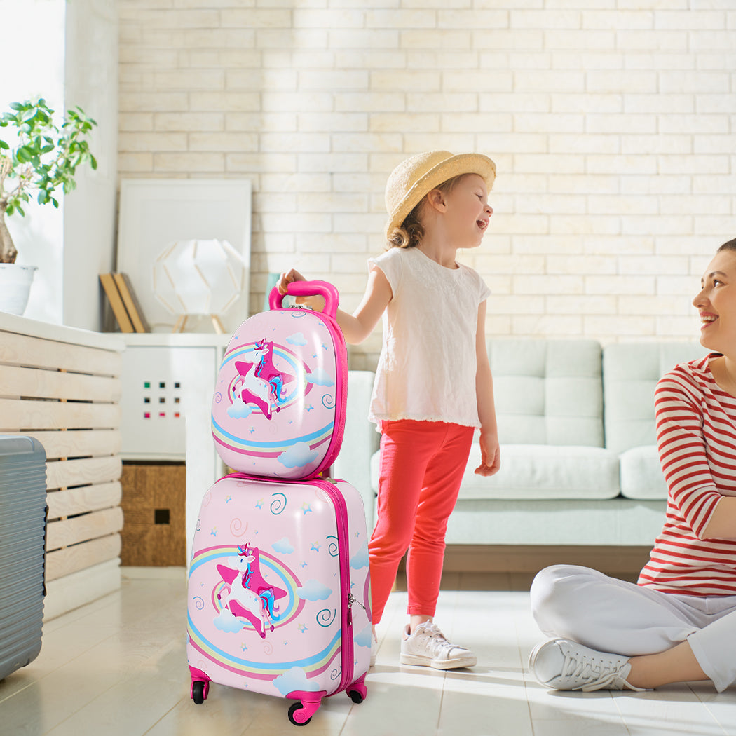 BoPeep 16''13'' 2PCS Kids Luggage Set Unicorn-1910113157754523655