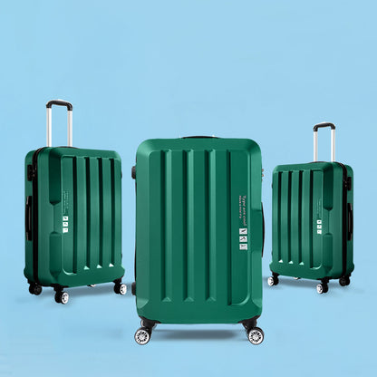 Slimbridge 20"24"28" 3PC Luggage Sets Green-1910112828937867271