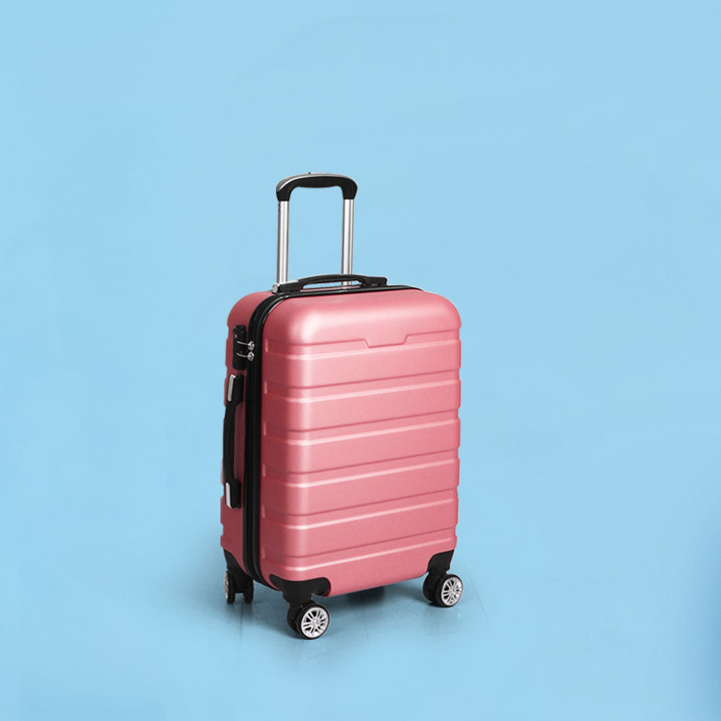 Slimbridge 20" Carry On Luggage Case Rose Gold 20 inch-1910112836286287879