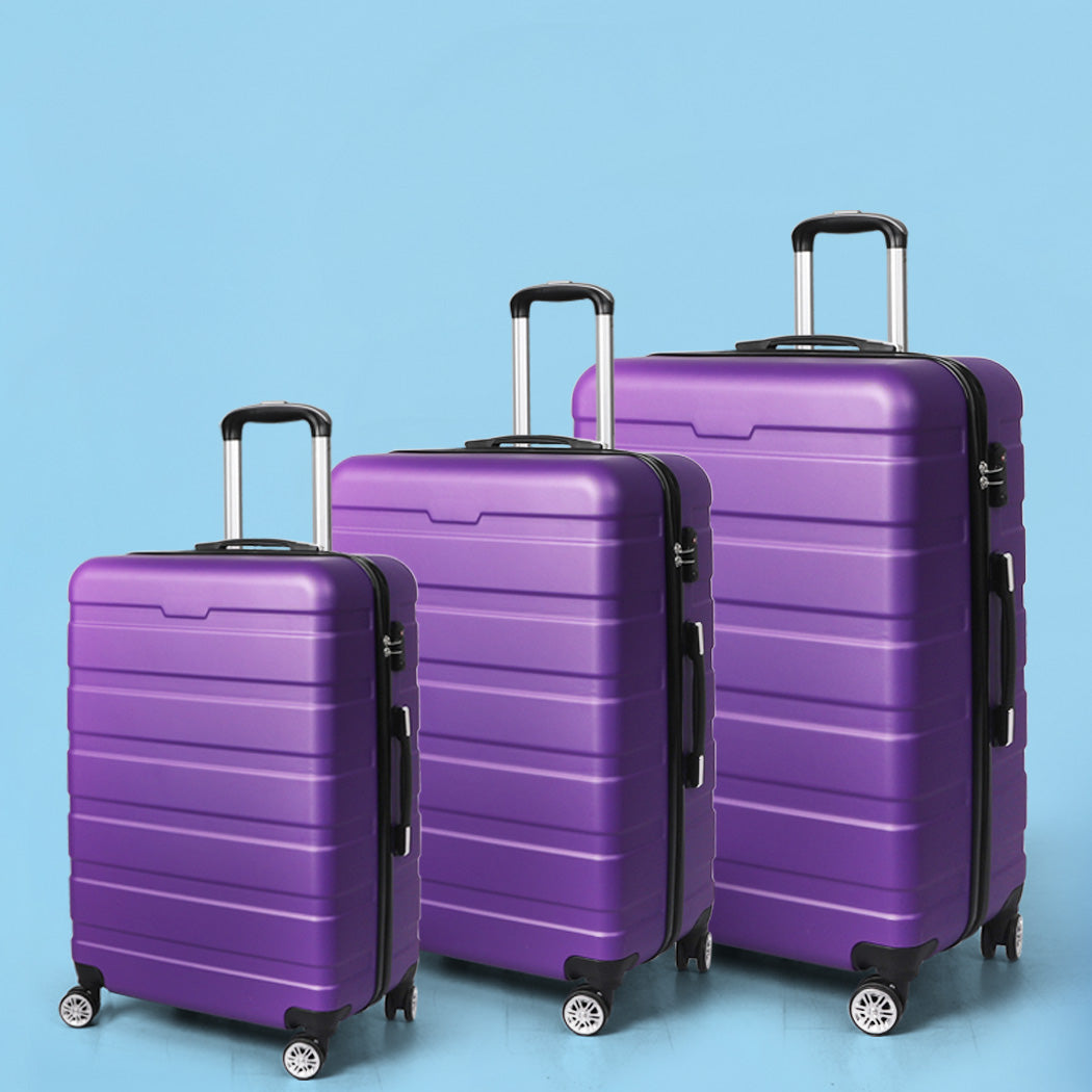 Slimbridge 3PC Luggage sets Suitcase Purple-1919892861579563015