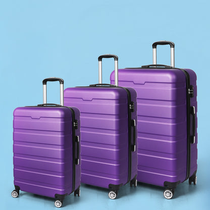 Slimbridge 3PC Luggage sets Suitcase Purple-1919892861579563015