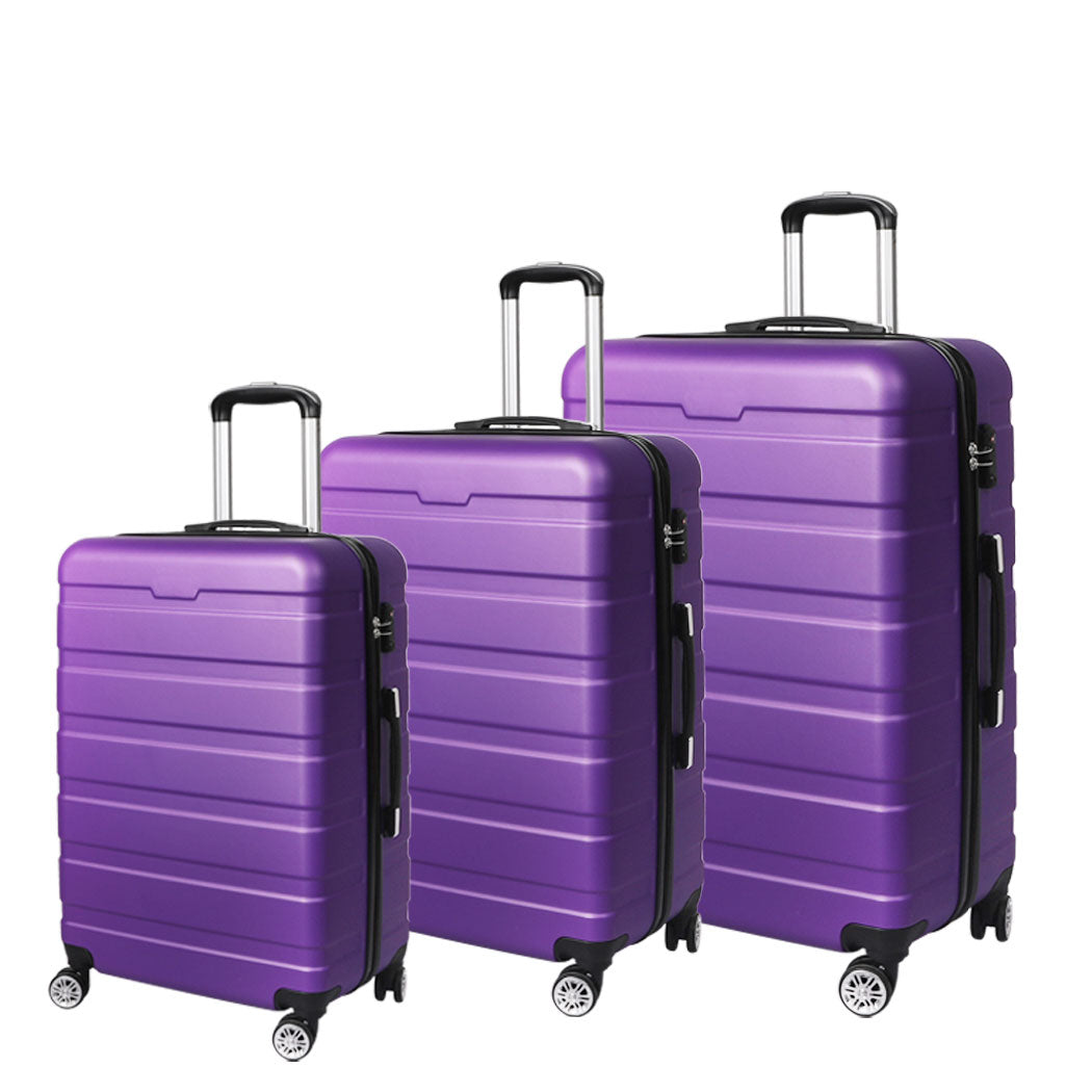 Slimbridge 3PC Luggage sets Suitcase Purple-1919892861579563008