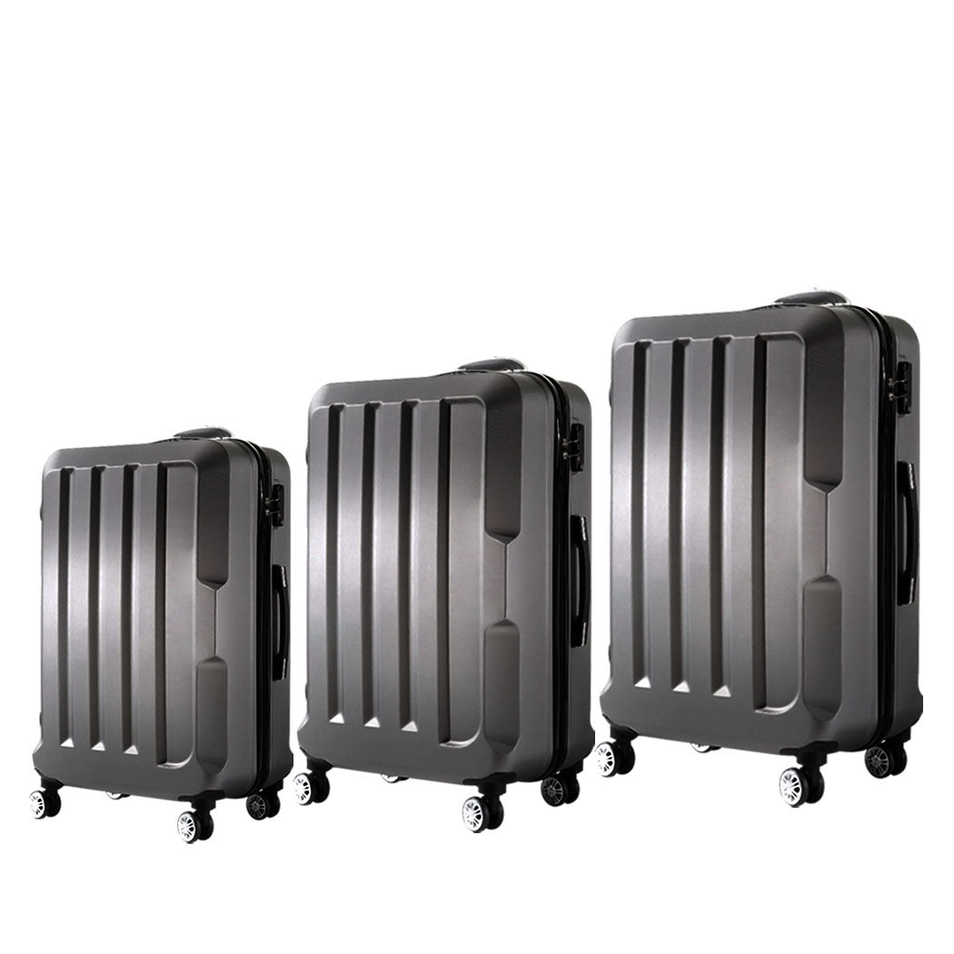 Slimbridge 20"24"28" 3PC Luggage Sets Dark Grey-1910112828786872320
