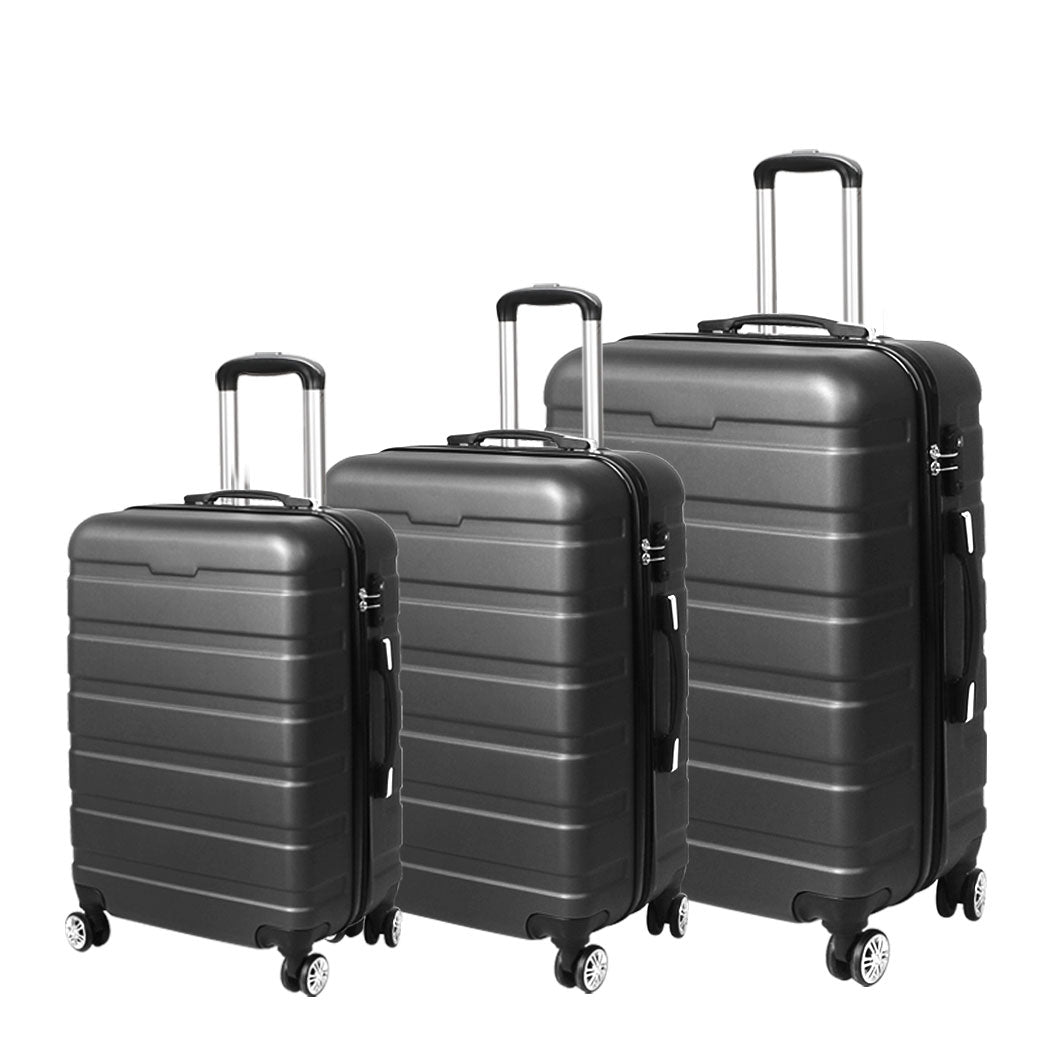 Slimbridge 3PC Luggage sets Suitcase Dark Grey-1919892861051080704