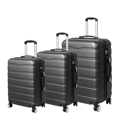 Slimbridge 3PC Luggage sets Suitcase Dark Grey-1919892861051080704