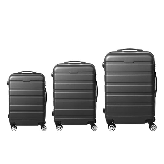 Slimbridge 3PC Luggage sets Suitcase Dark Grey-1919892861051080705