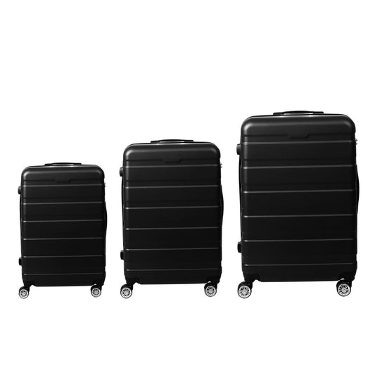 Slimbridge 3PC Luggage sets Suitcase Black-1919892860673593345