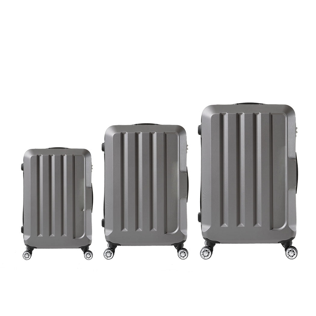 Slimbridge 20"24"28" 3PC Luggage Sets Dark Grey-1910112828786872321