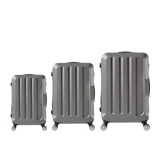 Slimbridge 20"24"28" 3PC Luggage Sets Dark Grey-1910112828786872321