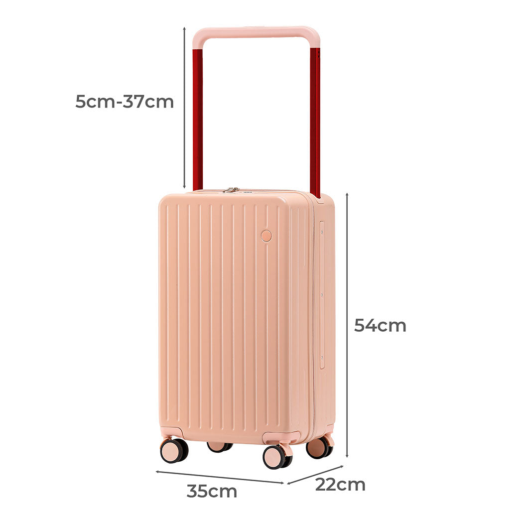 Slimbridge 20" Luggage Wide Handle TSA Lock Pink-1910112245531152386