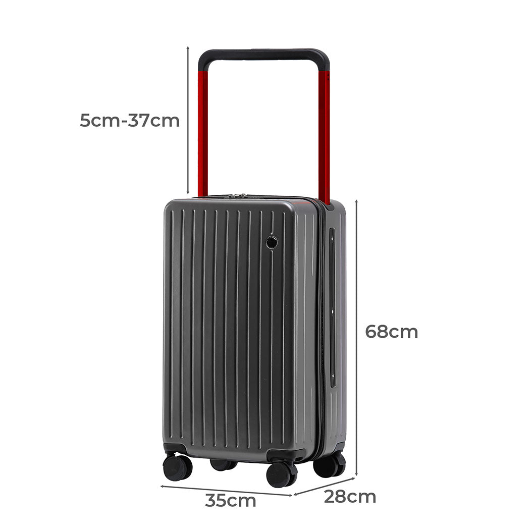 Slimbridge 26" Luggage Wide Handle Hard Case Grey-1910112245694730242