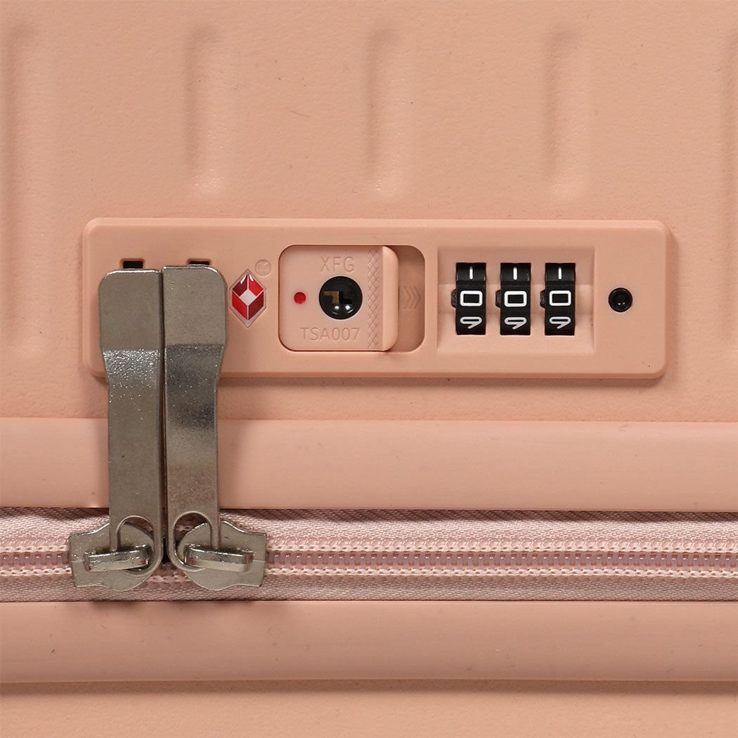 Slimbridge 26" Luggage Wide Handle Hard Case Pink-1910112245883473924